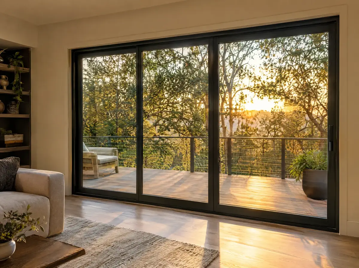 Large sliding glass door