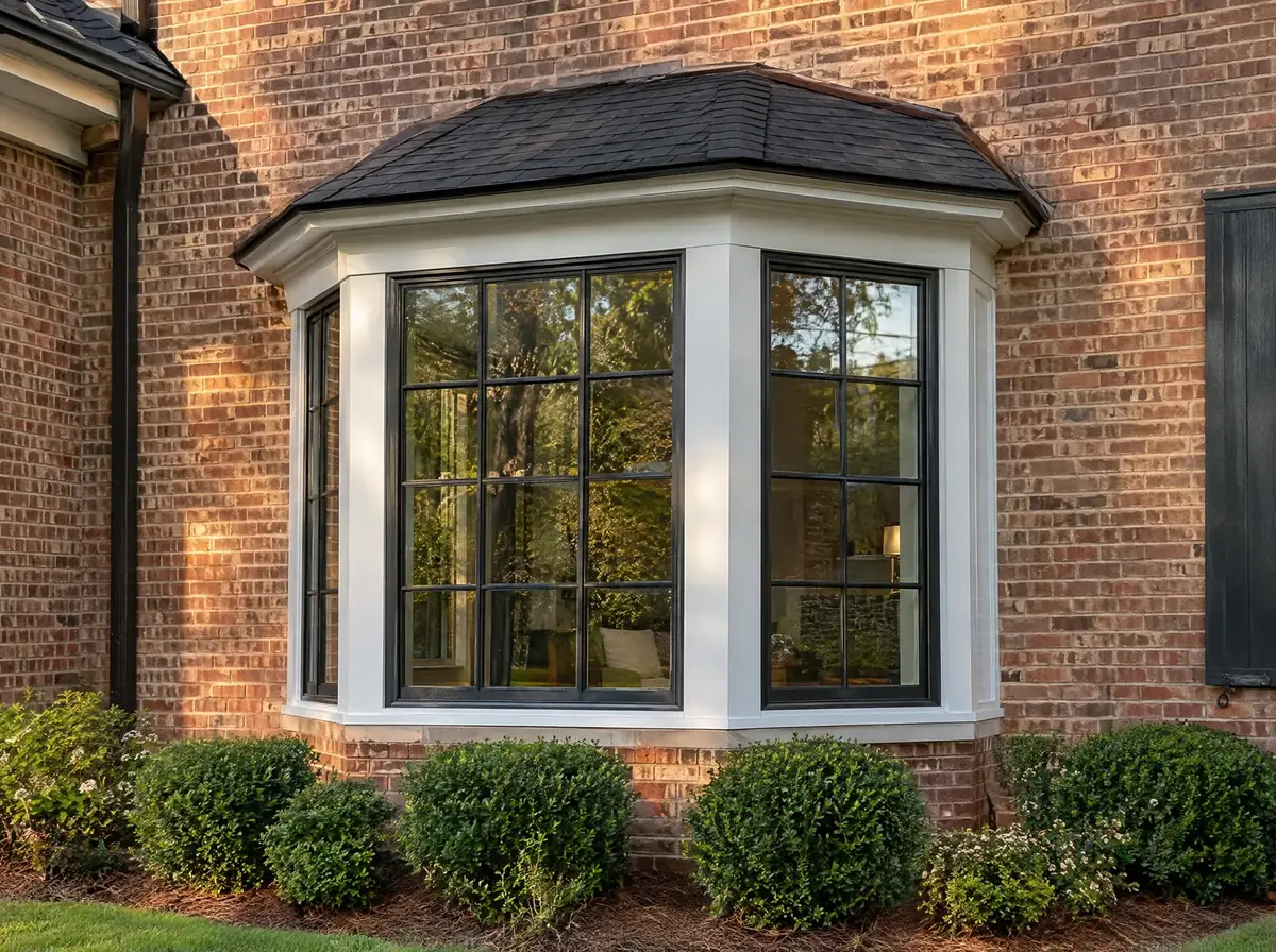 Bay window on a brick home