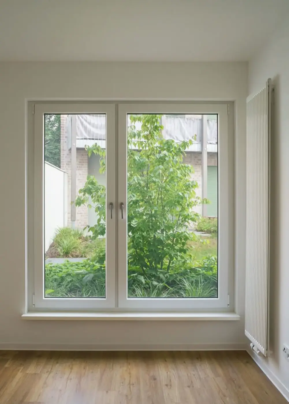 Casement window overlooking a garden
